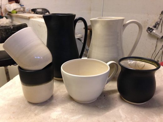 keramik i sort og hvid